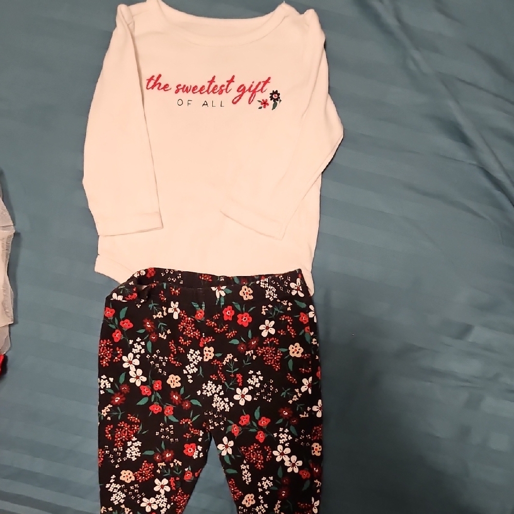 Carter's Christmas Floral Outfit